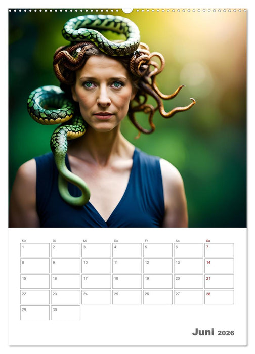 Geschöpfe der griechischen Mythologie - Eine KI-Welt der griechischen Götter, Kreaturen und Abenteurer (CALVENDO Wandkalender 2026)