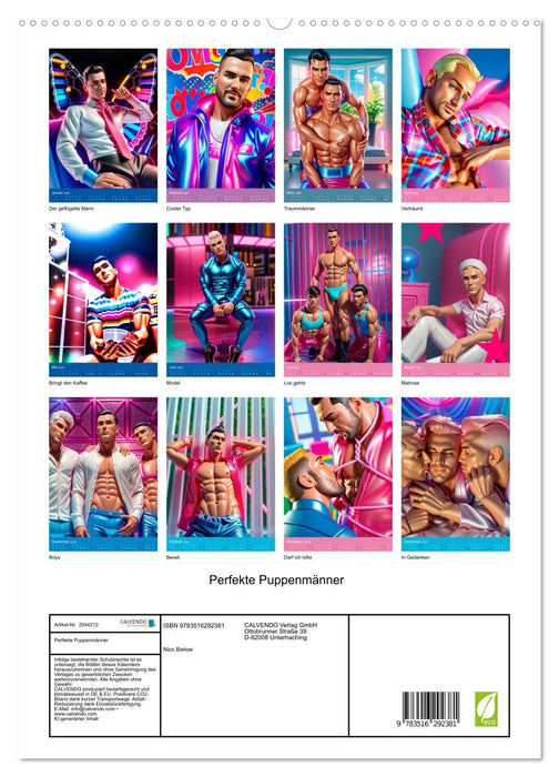 Perfekte Puppenmänner (CALVENDO Premium Wandkalender 2026)