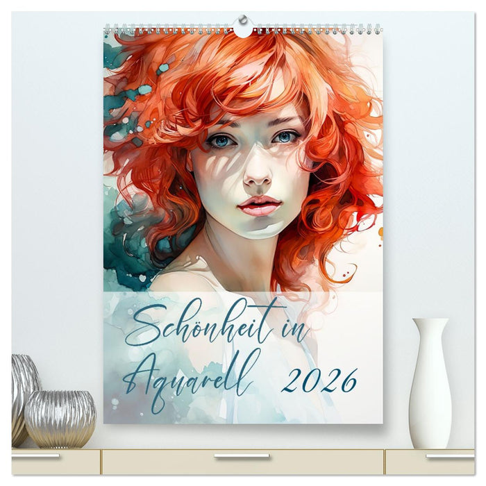 Schönheit in Aquarell (CALVENDO Premium Wandkalender 2026)