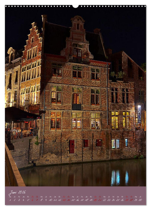 Dämmerung in Gent und Brügge (CALVENDO Premium Wandkalender 2026)