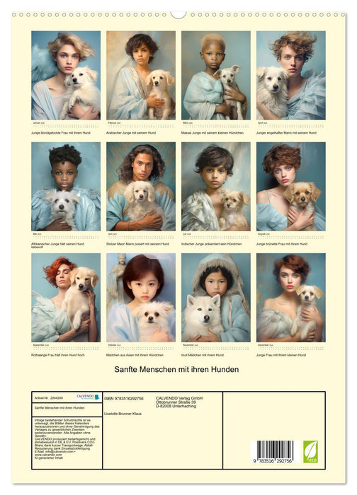 Sanfte Menschen mit ihren Hunden (CALVENDO Premium Wandkalender 2026)