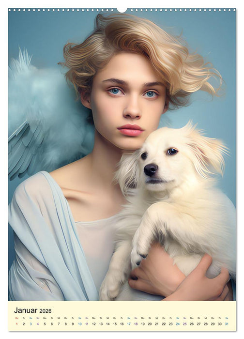 Sanfte Menschen mit ihren Hunden (CALVENDO Premium Wandkalender 2026)