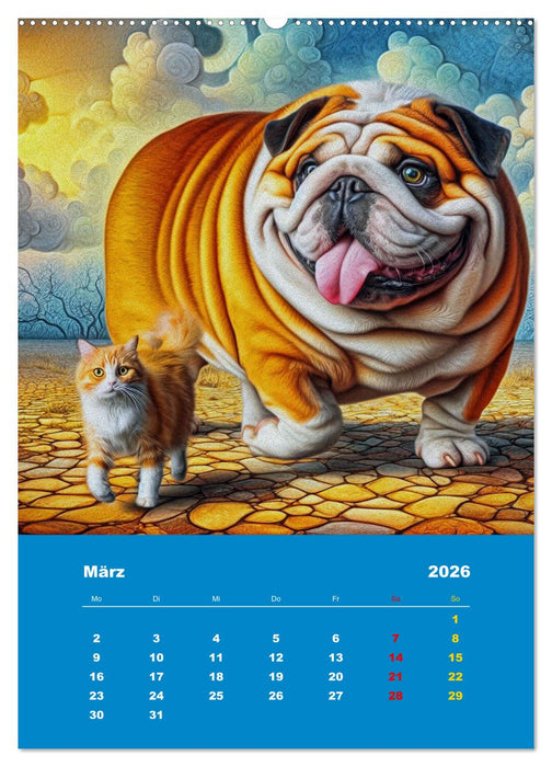 Abenteuer mit Micki und Bullig! (CALVENDO Wandkalender 2026)