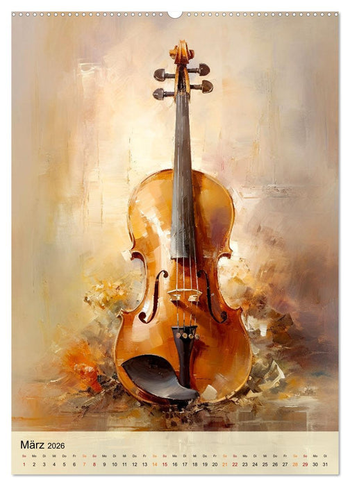 Die Geige modern (CALVENDO Wandkalender 2026)