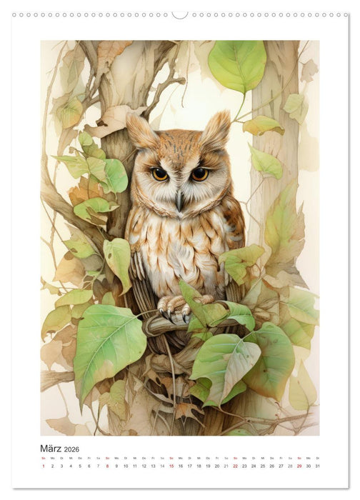Eulenliebe (CALVENDO Premium Wandkalender 2026)
