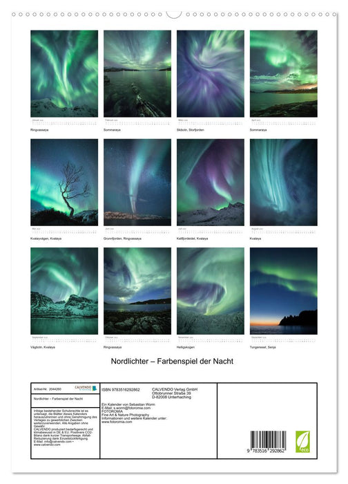 Nordlichter – Farbenspiel der Nacht (CALVENDO Premium Wandkalender 2026)