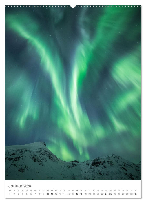 Nordlichter – Farbenspiel der Nacht (CALVENDO Premium Wandkalender 2026)