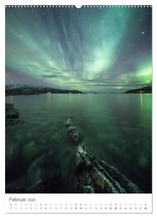 Nordlichter – Farbenspiel der Nacht (CALVENDO Premium Wandkalender 2026)