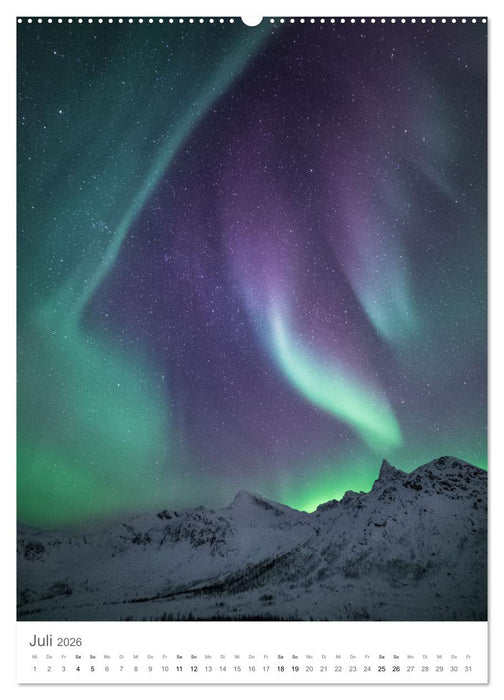 Nordlichter – Farbenspiel der Nacht (CALVENDO Premium Wandkalender 2026)