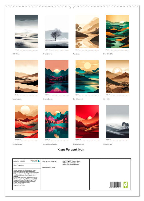 Klare Perspektiven (CALVENDO Wandkalender 2026)