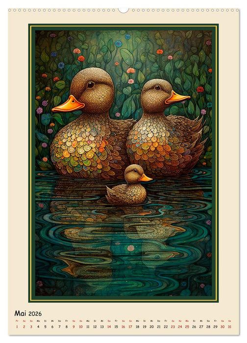 Bauernhoftiere - Humorvolle Karikaturen (CALVENDO Wandkalender 2026)