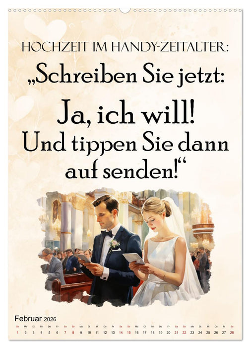 Hochzeitssprüche (CALVENDO Wandkalender 2026)