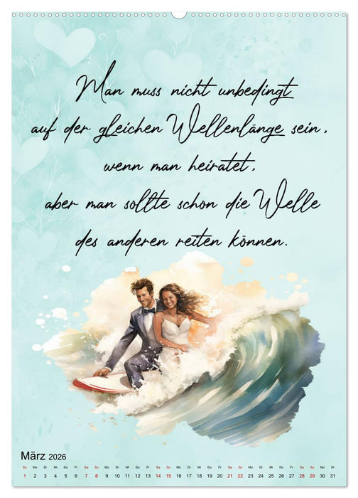 Hochzeitssprüche (CALVENDO Wandkalender 2026)