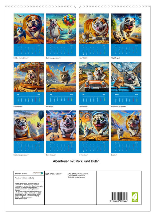 Abenteuer mit Micki und Bullig! (CALVENDO Premium Wandkalender 2026)