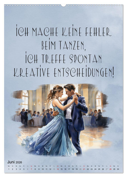 Tanzsprüche (CALVENDO Premium Wandkalender 2026)