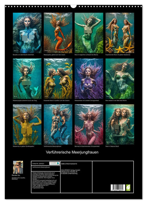 Verführerische Meerjungfrauen (CALVENDO Wandkalender 2026)