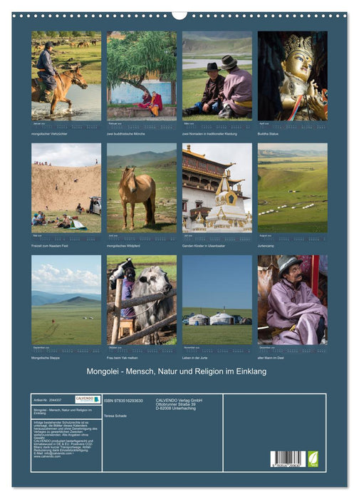 Mongolei - Mensch, Natur und Religion im Einklang (CALVENDO Wandkalender 2026)