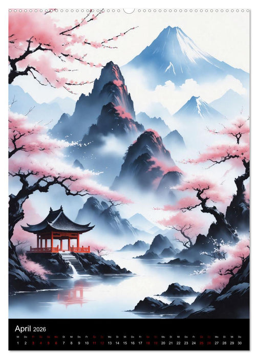 Asiatische Inspiration Fernöstlicher Art - Helle Werke (CALVENDO Wandkalender 2026)
