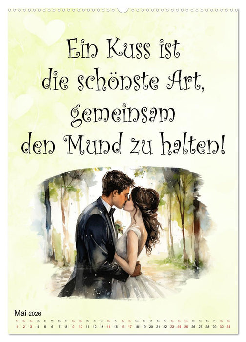 Hochzeitssprüche (CALVENDO Premium Wandkalender 2026)