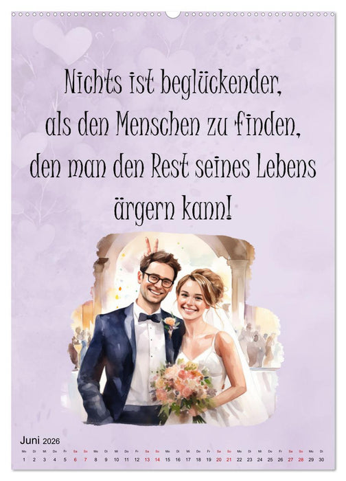 Hochzeitssprüche (CALVENDO Premium Wandkalender 2026)