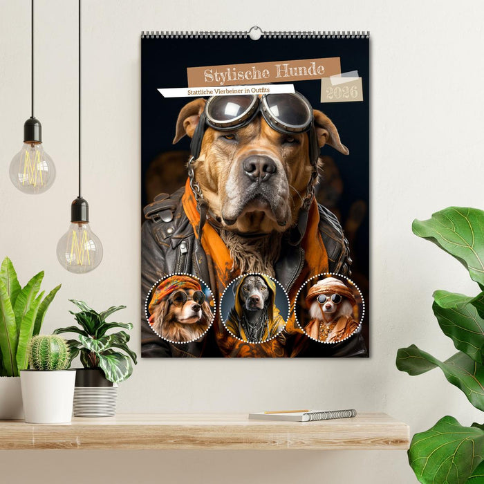 Stylische Hunde (CALVENDO Wandkalender 2026)