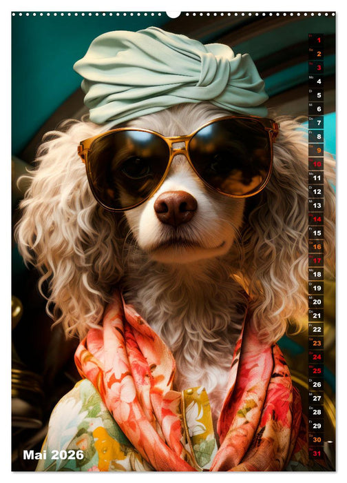 Stylische Hunde (CALVENDO Wandkalender 2026)