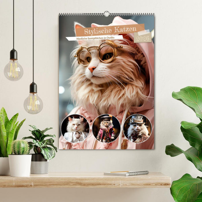 Stylische Katzen (CALVENDO Wandkalender 2026)