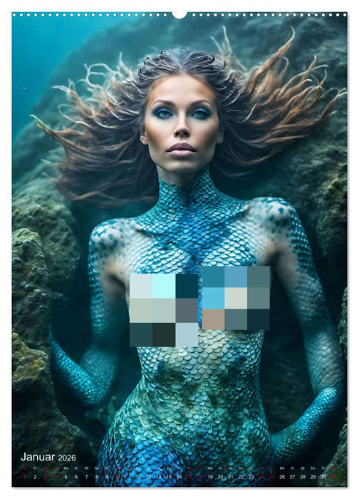 Verführerische Meerjungfrauen (CALVENDO Premium Wandkalender 2026)