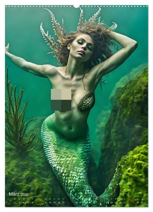Verführerische Meerjungfrauen (CALVENDO Premium Wandkalender 2026)