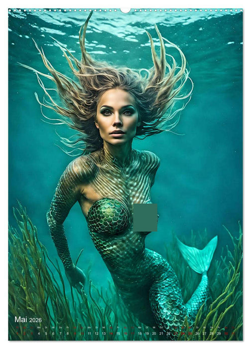 Verführerische Meerjungfrauen (CALVENDO Premium Wandkalender 2026)