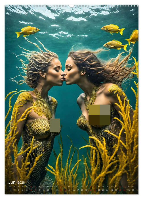 Verführerische Meerjungfrauen (CALVENDO Premium Wandkalender 2026)