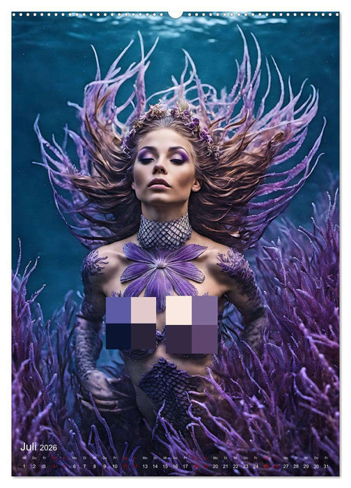 Verführerische Meerjungfrauen (CALVENDO Premium Wandkalender 2026)