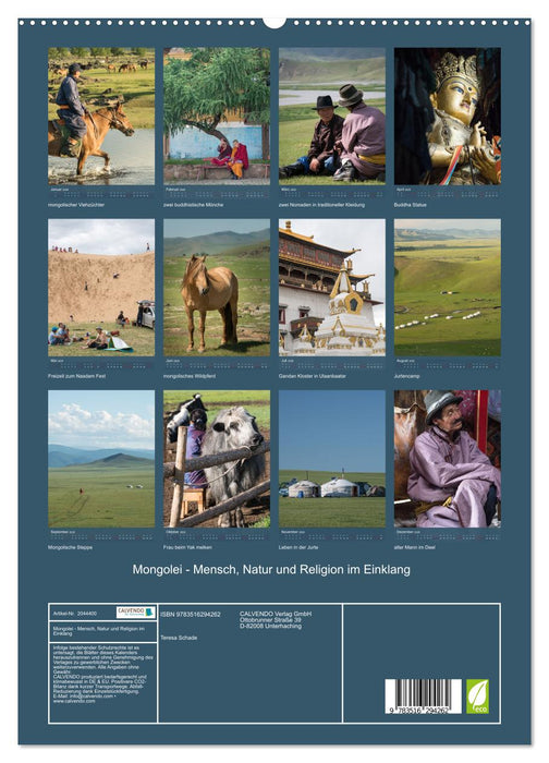 Mongolei - Mensch, Natur und Religion im Einklang (CALVENDO Premium Wandkalender 2026)
