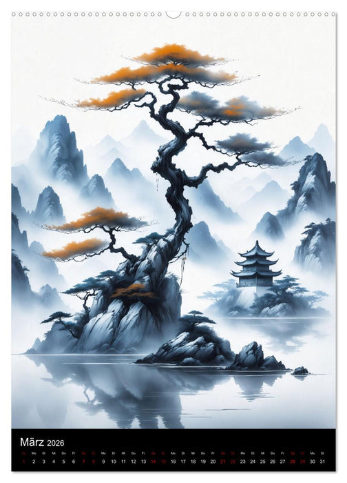 Asiatische Inspiration Fernöstlicher Art - Helle Werke (CALVENDO Premium Wandkalender 2026)