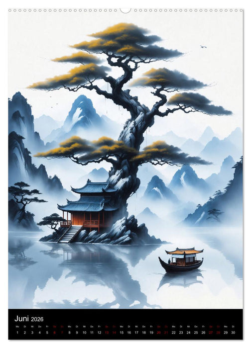 Asiatische Inspiration Fernöstlicher Art - Helle Werke (CALVENDO Premium Wandkalender 2026)