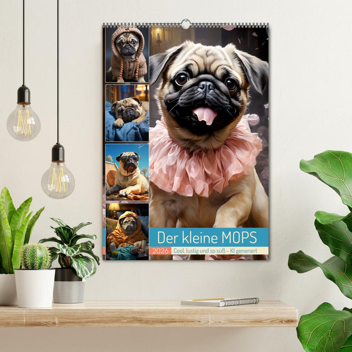 Der kleine Mops (CALVENDO Wandkalender 2026)