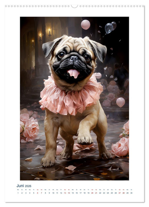 Der kleine Mops (CALVENDO Wandkalender 2026)