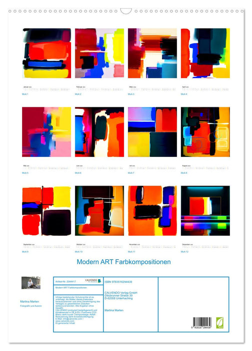 Modern ART Farbkompositionen (CALVENDO Wandkalender 2026)