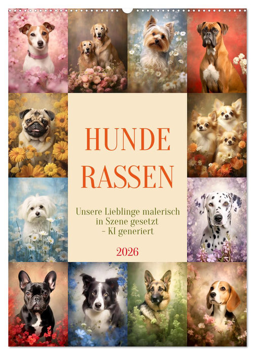 Hunderassen (CALVENDO Wandkalender 2026)