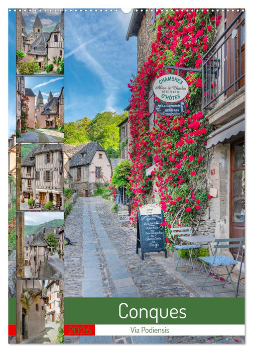 Conques - Via Podiensis (CALVENDO Wandkalender 2026)