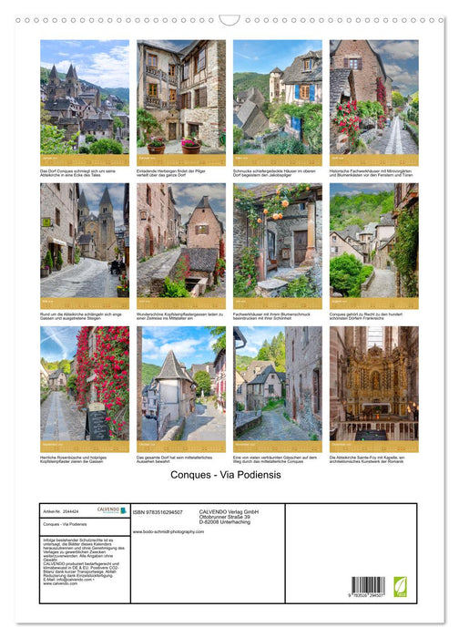 Conques - Via Podiensis (CALVENDO Wandkalender 2026)