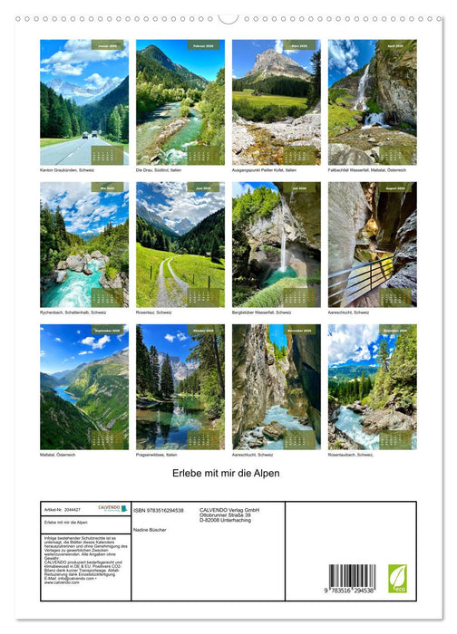 Erlebe mit mir die Alpen (CALVENDO Premium Wandkalender 2026)