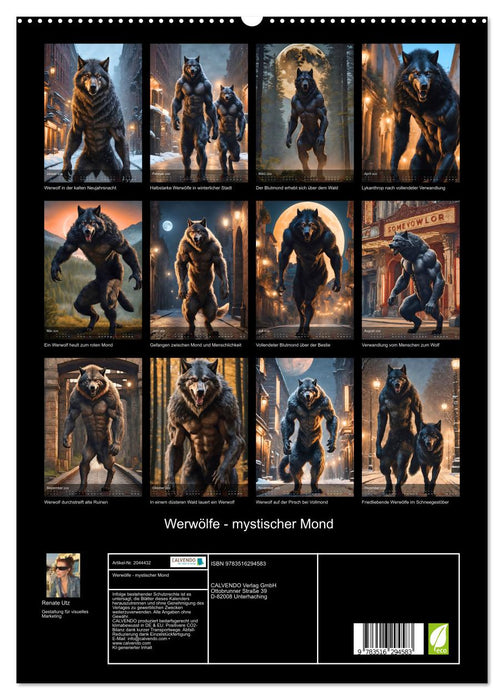 Werwölfe - mystischer Mond (CALVENDO Premium Wandkalender 2026)