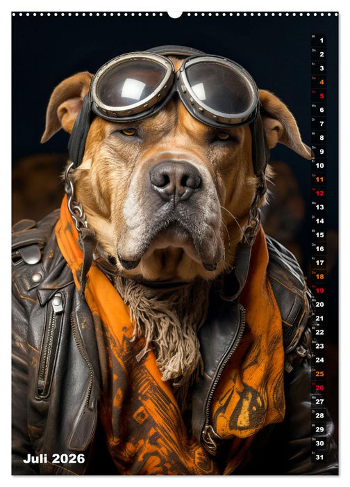 Stylische Hunde (CALVENDO Premium Wandkalender 2026)