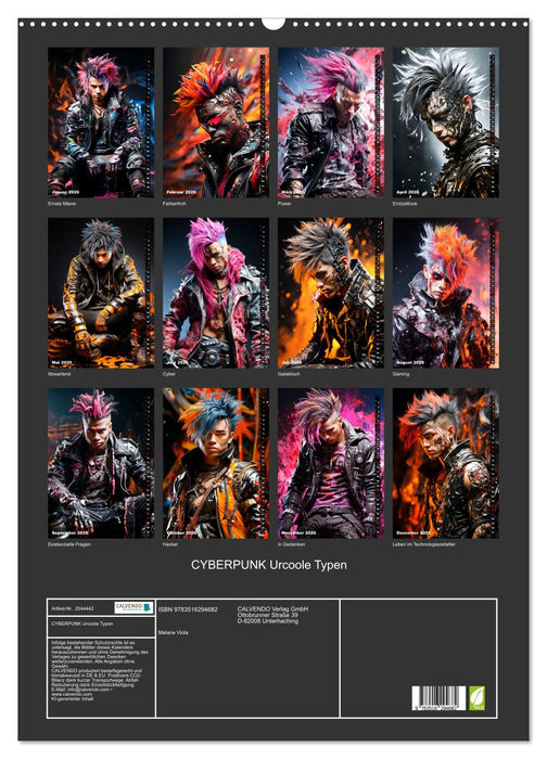 CYBERPUNK Urcoole Typen (CALVENDO Wandkalender 2026)