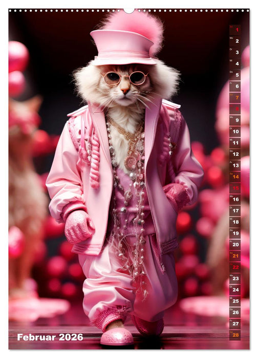 Stylische Katzen (CALVENDO Premium Wandkalender 2026)