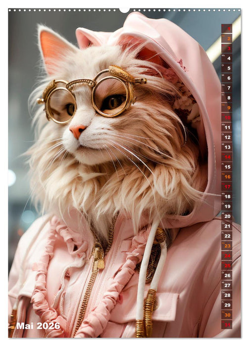 Stylische Katzen (CALVENDO Premium Wandkalender 2026)