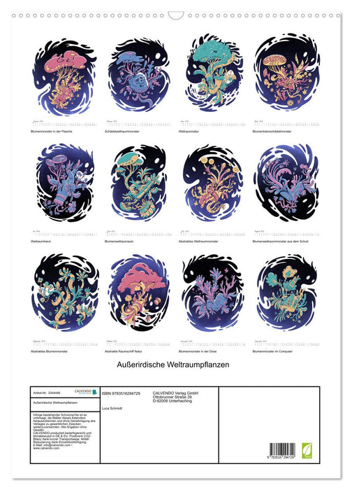 Außerirdische Weltraumpflanzen (CALVENDO Wandkalender 2026)