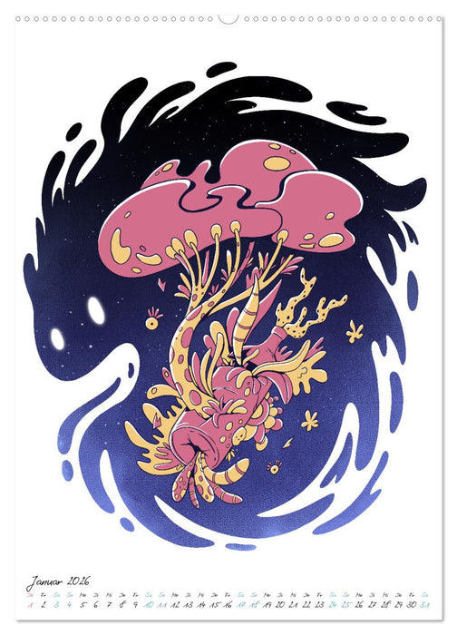 Außerirdische Weltraumpflanzen (CALVENDO Wandkalender 2026)