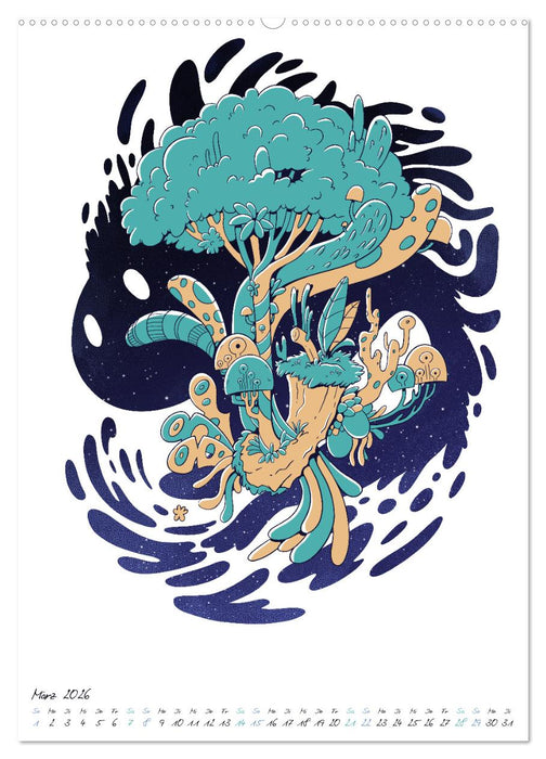 Außerirdische Weltraumpflanzen (CALVENDO Wandkalender 2026)